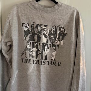 Gray Graphic Eras Tour Sweater
